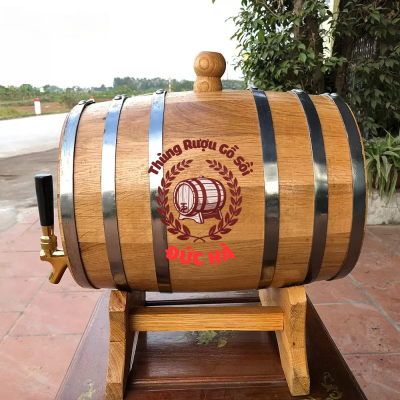 Thùng gỗ sồi 10L ánh sáng tự nhiên