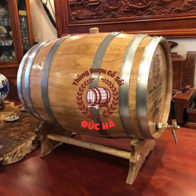 Thùng gỗ sồi 30L thực tế